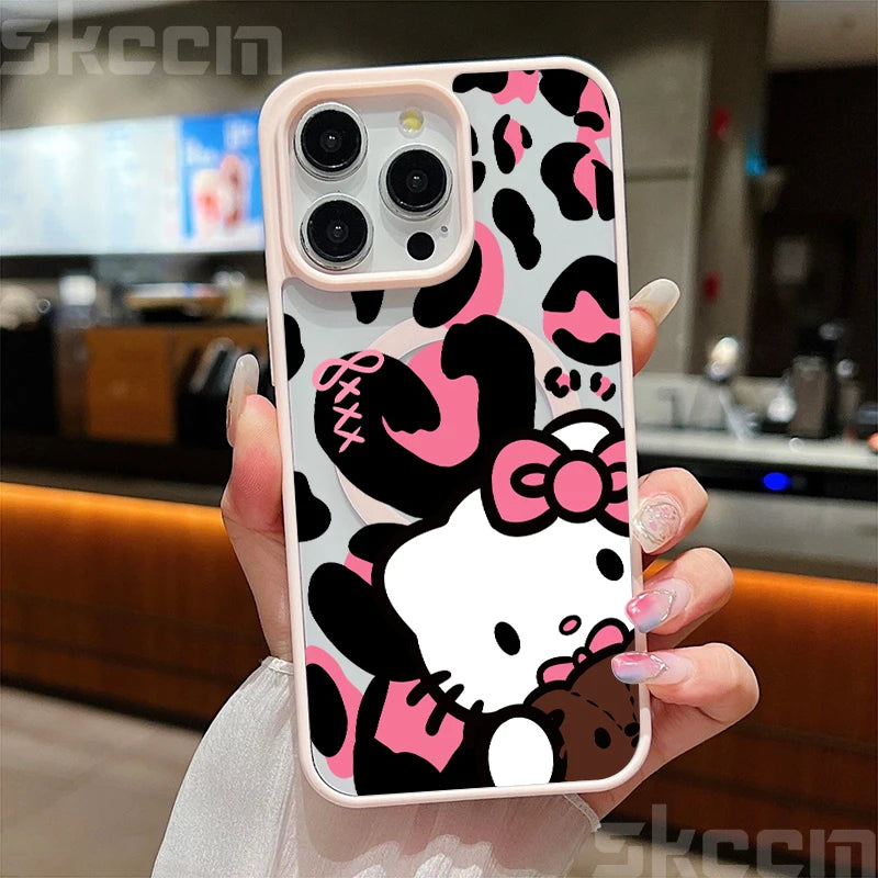 Coque iPhone Hello Kitty - Rose et Noir