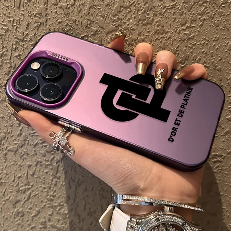 Coque iPhone rosé / doré — D’or et de platine