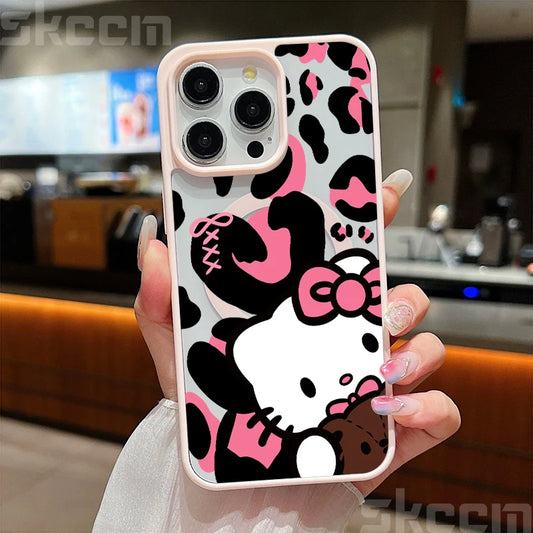 Coque iPhone Hello Kitty - Rose et Noir