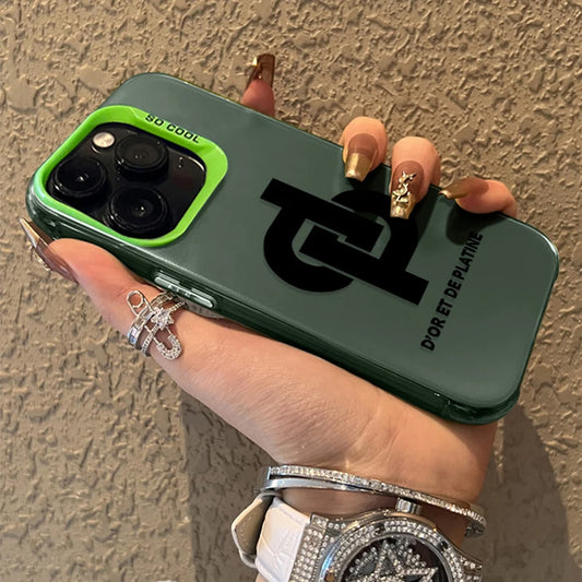 Coque iPhone verte — D’or et de platine