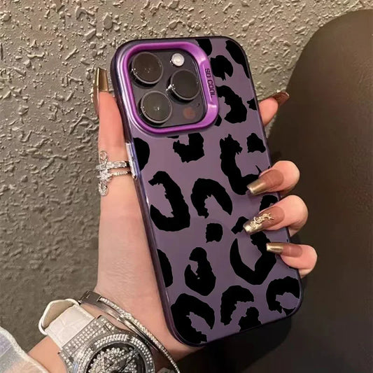 Coque iPhone - Léopard Violet