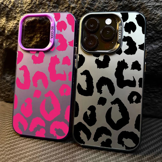 Coque iPhone - Léopard Blanc