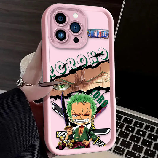 Coque iPhone One Piece - Zoro Rose Claire
