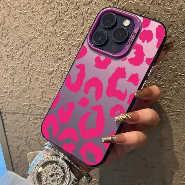 Coque iPhone - Léopard Fuchsia