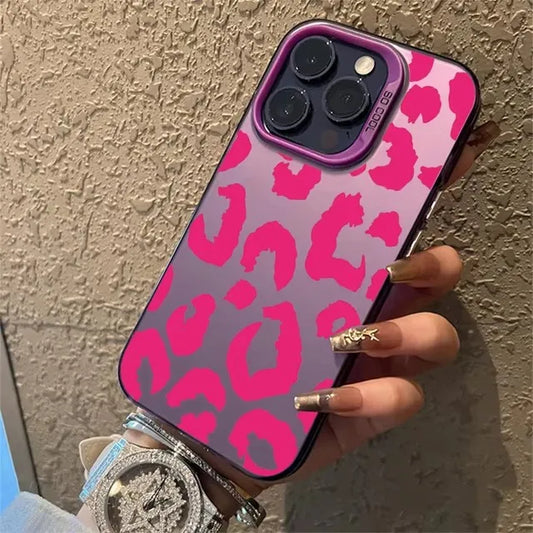 Coque iPhone - Léopard Fuchsia