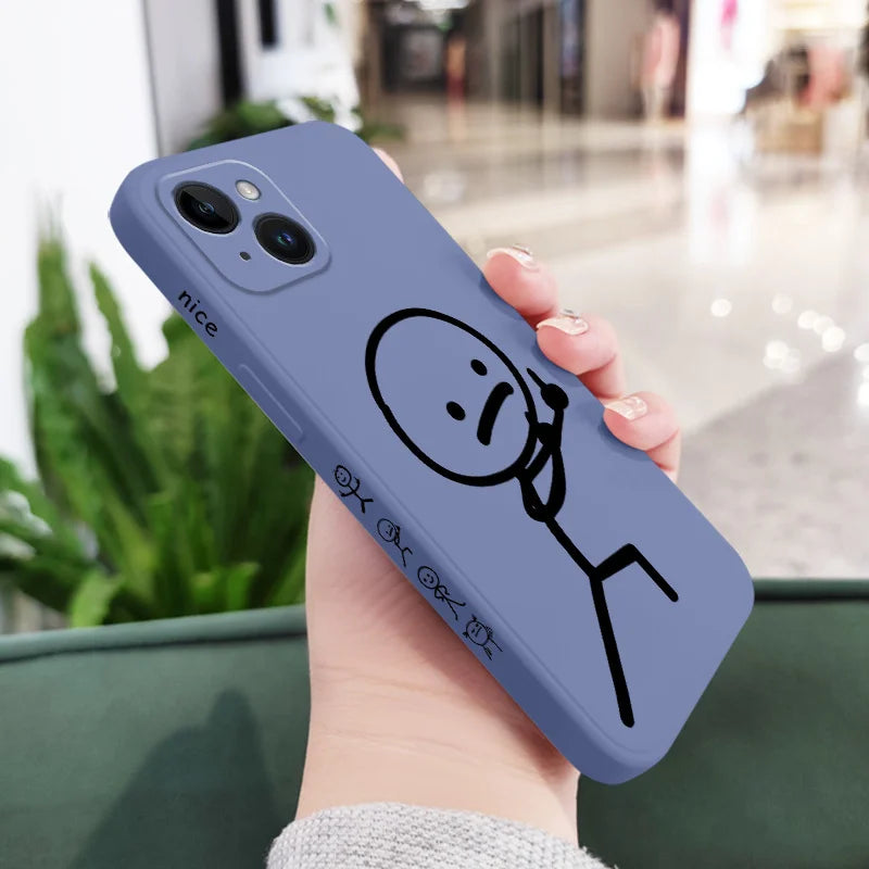 Coque iphone -what the fuck Bleu