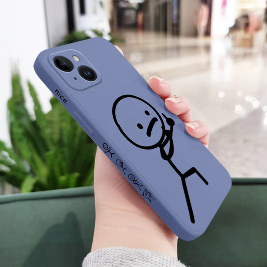 Coque iphone -what the fuck Bleu