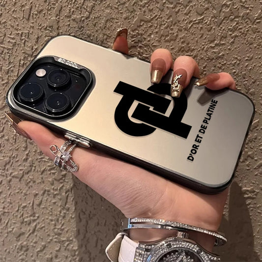 Coque iPhone gris / doré — D’or et de platine