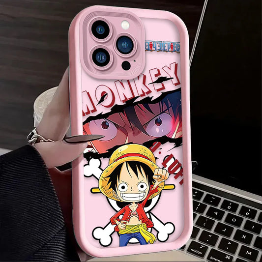 Coque iPhone One Piece - Luffy Rose Claire