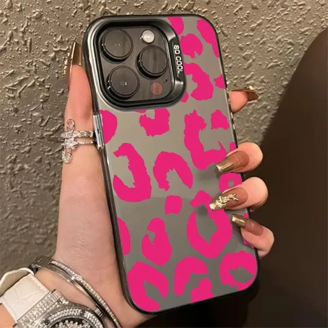 Coque iPhone - Léopard Blanc