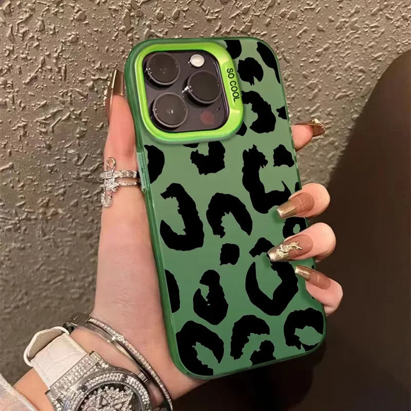Coque iPhone - Léopard Blanc