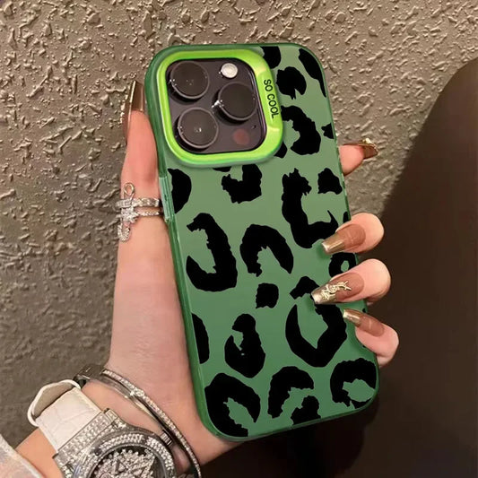 Coque iPhone - Léopard Vert