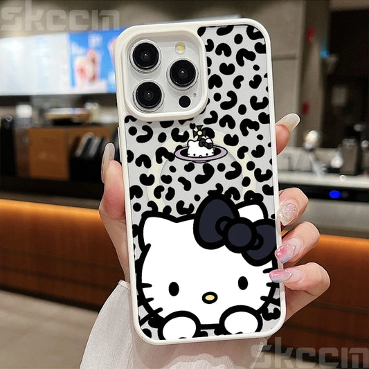 Coque iPhone Hello Kitty - Transparent et Pigmentation Noir